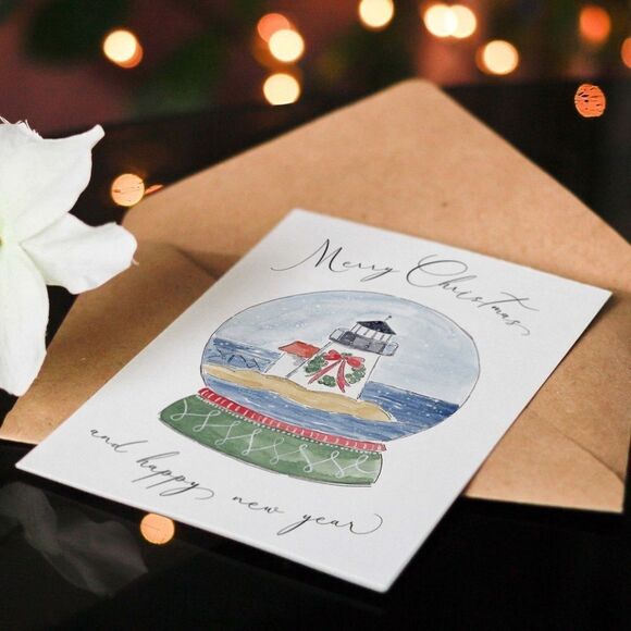 Nantucket Snowglobe Christmas Cards - Picture 5 of 6